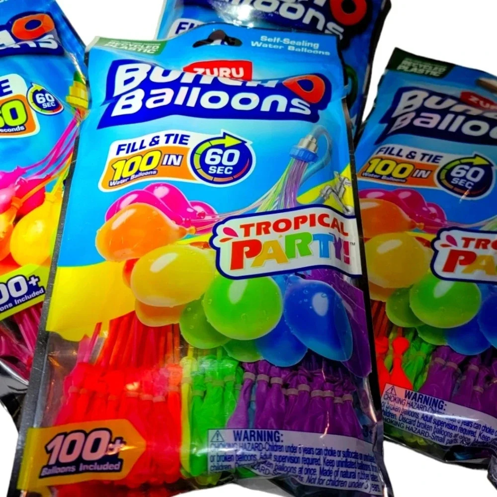2 Packs Of Zuru Bunch O Balloons 100+ Rapid-Filling Self-Sealing Water Bombs